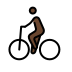 man biking, dark skin tone